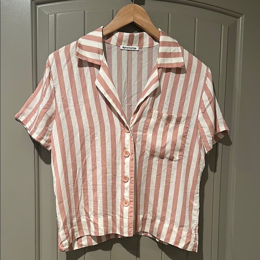 REFORMATION Stripes Top XS